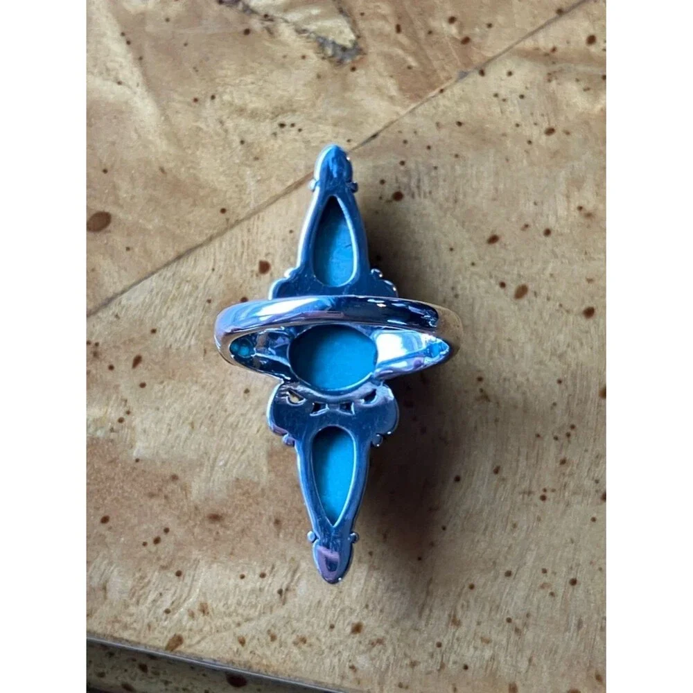 Royston Turquoise Sterling Silver Ring Size 6